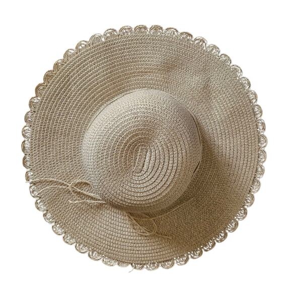 Straw Studios Women Wide brim with beautiful rim  detail - Picture 2 of 6